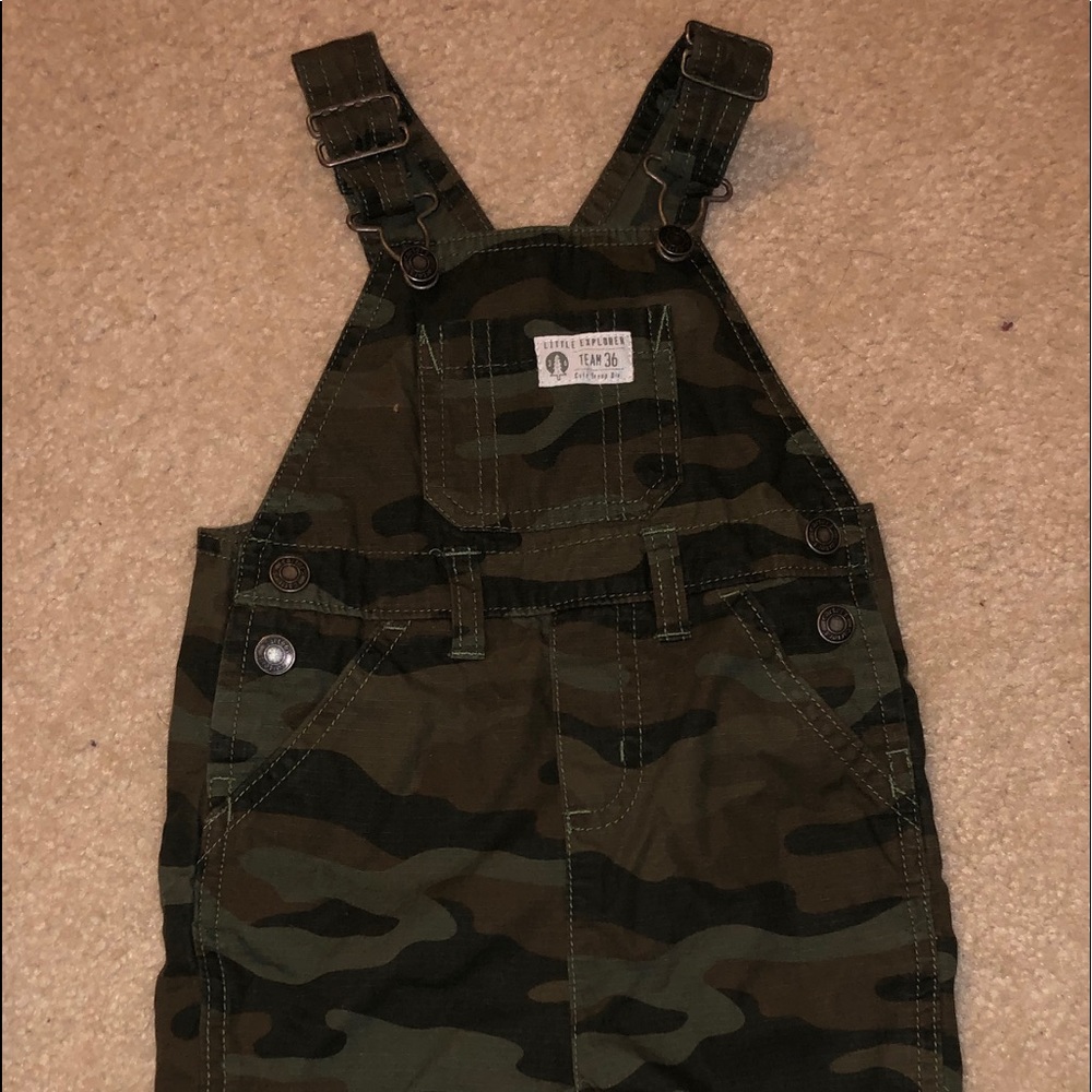 Boys camo overalls